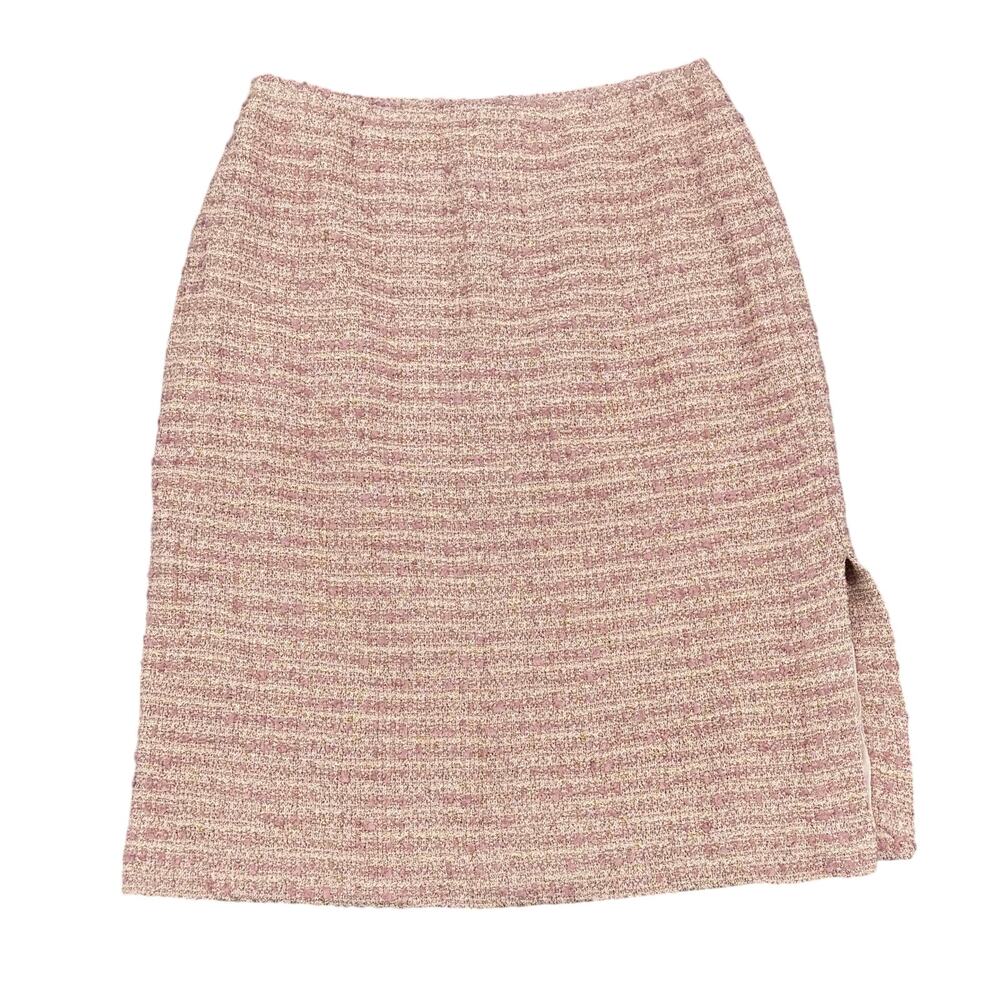 St. John Couture Vintage Tweed Pink Skirt Size 6